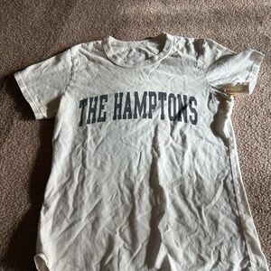 Brandy Melville White 'The Hamptons' Graphic Tee